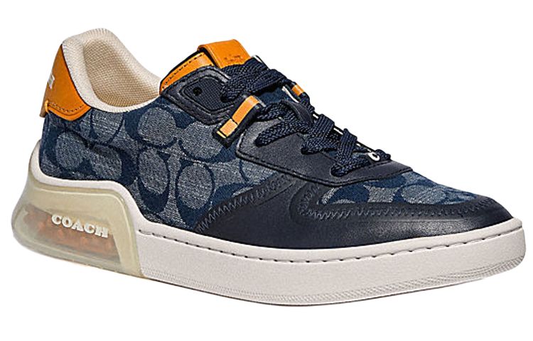 COACH CitySole Court Low top Stylish Skateboarding Shoes Women's Denim Blue