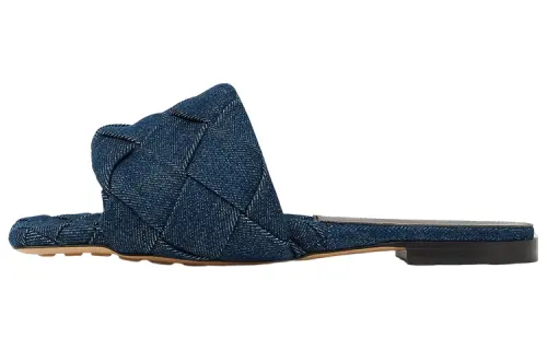 Bottega Veneta Lido Slide Slippers Women's Indigo