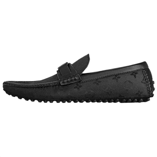 LOUIS VUITTON Hockenheim Gommino Loafers Men's Black