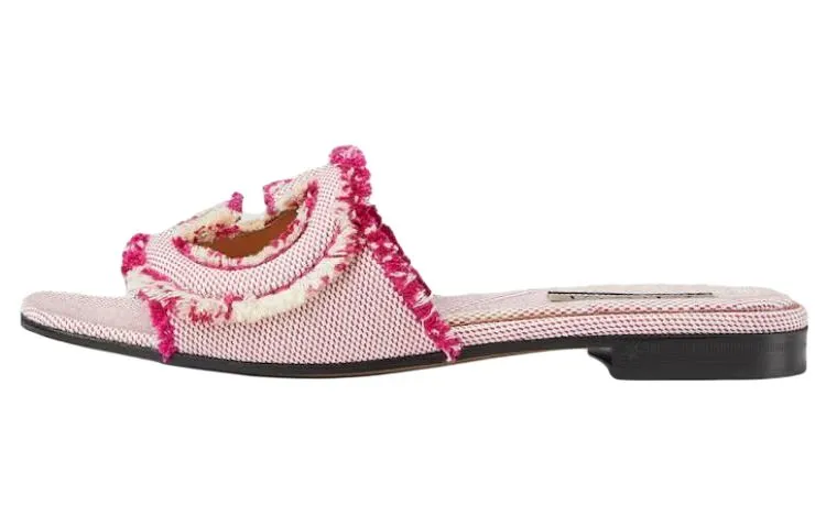 GUCCI Interlocking Slide Slippers Women's Fuchsia