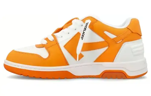 OFF WHITE Out Of Office Ooo Low Tops White Light Orange