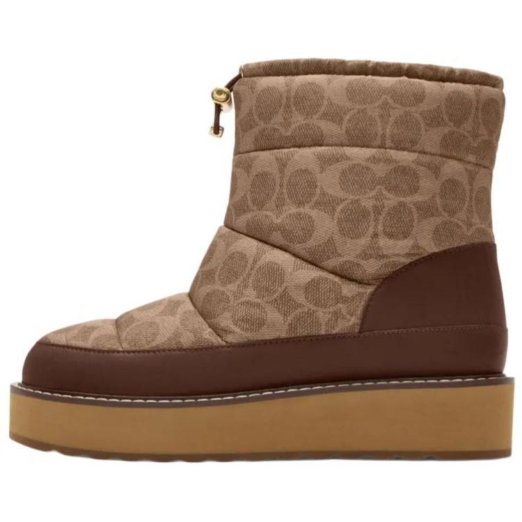 COACH Idella Short Snow Boots Women's Brown