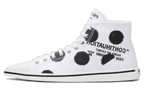 PRADA High top Stylish Skateboarding Shoes Women's White Black