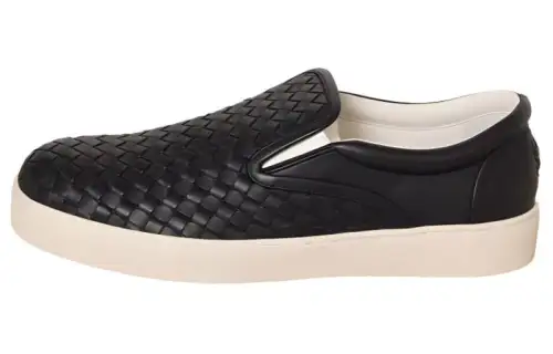 Bottega Veneta Leather Casual Shoes Men's Black