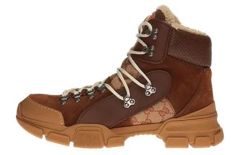 Gucci Flashtrek High 'Brown Shearling'