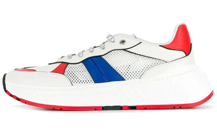 Bottega Veneta Speedster Low top Casual Shoes Men's White Blue Red