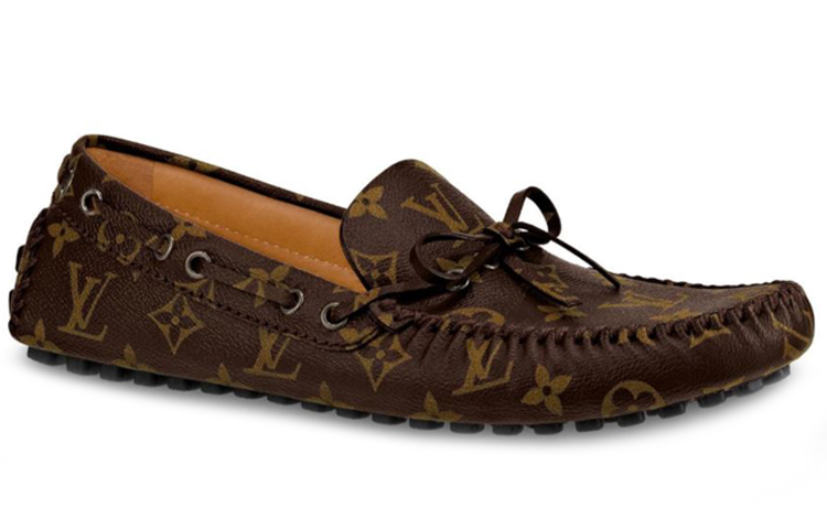 LOUIS VUITTON Arizona Moccasin Shoes 'Brown Logo Monogram'