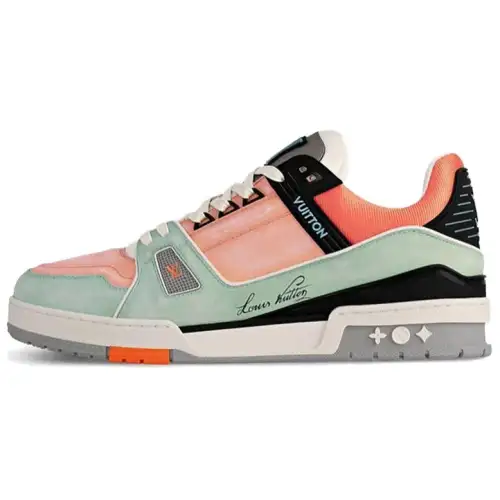 LOUIS VUITTON Trainer Low top Skateboard Shoes Unisex Pink Green Black