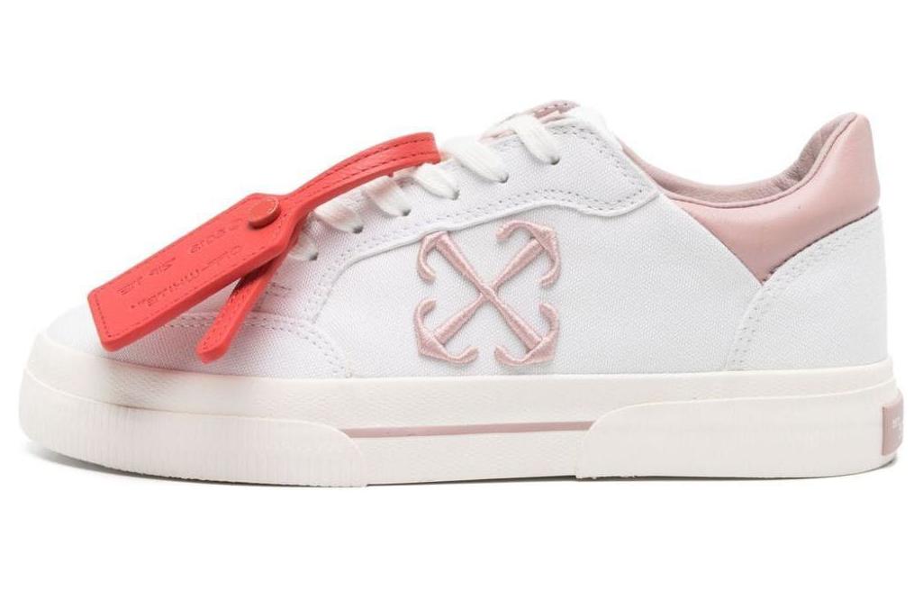 OFF WHITE New Low Vulcanized Canvas Sneakers 'White Light Pink' Women's