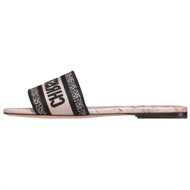 DIOR Lucky Series Slide Slippers Women's Pink