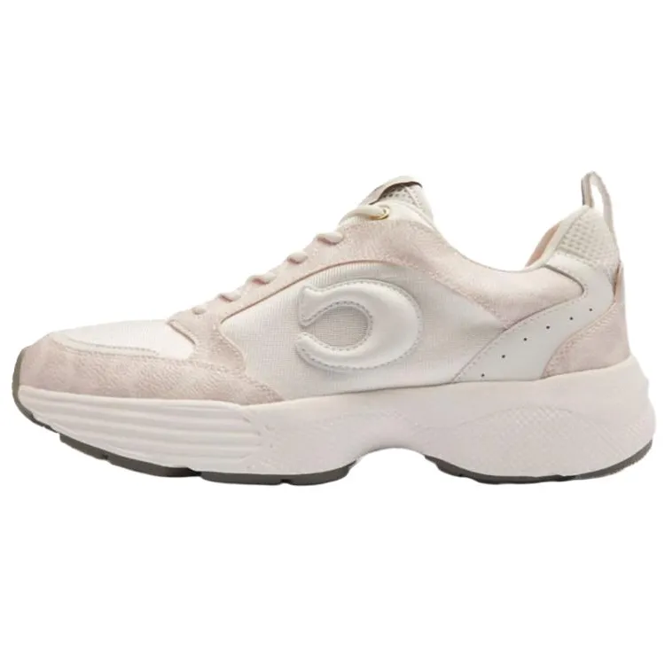 COACH Leather Low top Casual Shoes Women's Pink