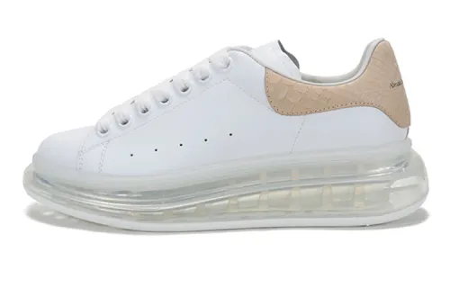 Alexander McQueen Alexander McQueen Oversized Sneaker Leather Transparent Sole Low-top Fashion Sneakers Women's White Zong Color
