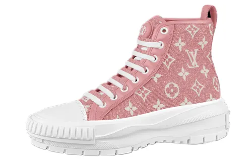 LOUIS VUITTON Lv Squad Ankle Sneakers 'Pink Monogram' Women's