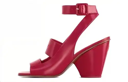 LOUIS VUITTON Trinity One Strap Sandals 8cm Women's Red