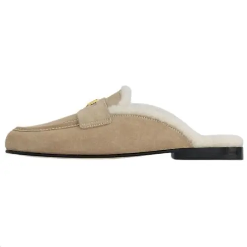 LOUIS VUITTON Soho Closed Toe Slippers Women's Beige