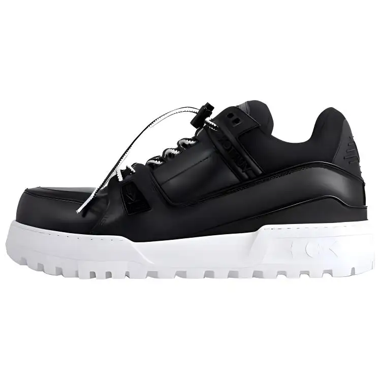 LOUIS VUITTON Trainer Maxi Low top Casual Shoes Unisex Black