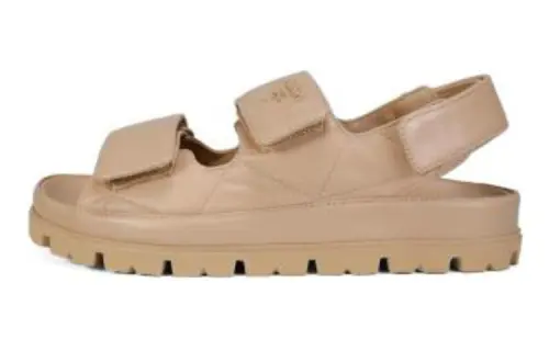 PRADA Leather Beach Sandals Women's Sand