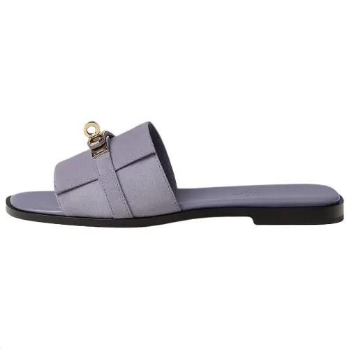 HERMES Giulia Slide Slippers Women's Purple