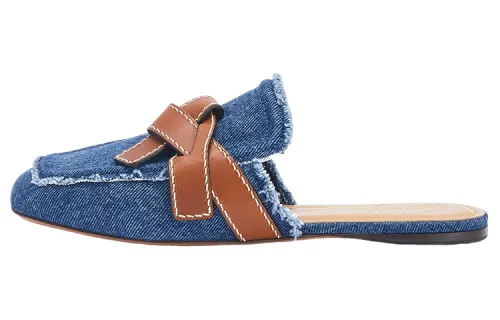 LOEWE Gate Closed Toe Slippers Women's Denim Blue