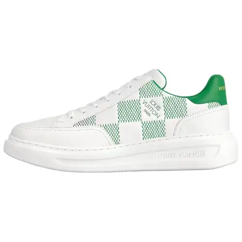 LOUIS VUITTON Beverly Hills Leather Low top Skateboard Shoes Men's White