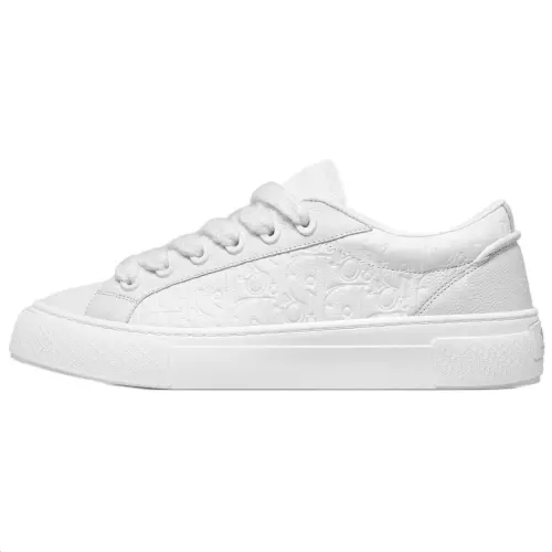 DIOR B33 Platform Shoes Cow Leather Skateboard Shoes Men's White