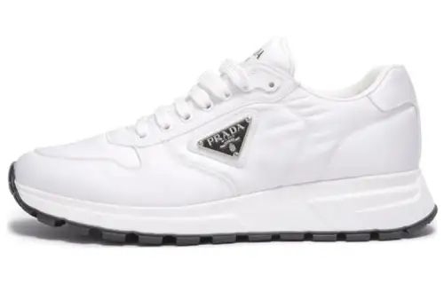 PRADA Textile, Leather Cushioning Low top Sports Casual Shoes Men's Black White