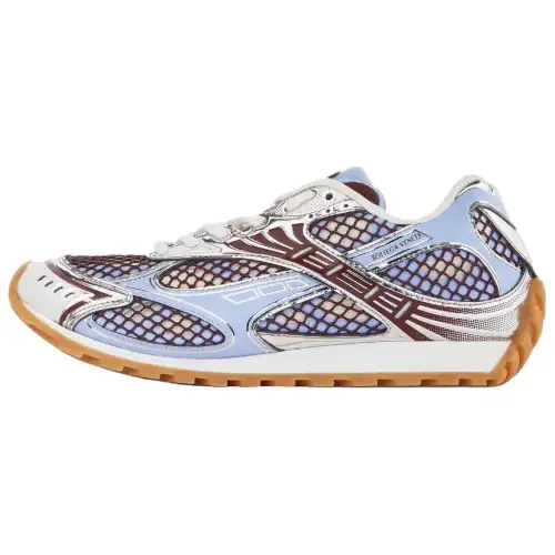 Bottega Veneta Orbit Low top Casual Shoes Women's Barolo Burgundy & Bluebell Multicolor