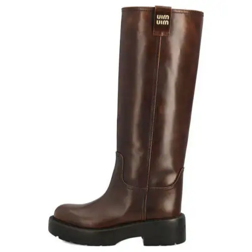 MIU MIU Knee high Boots Women's Brown