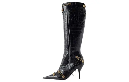 Balenciaga Cagole Embossed Boots Women's