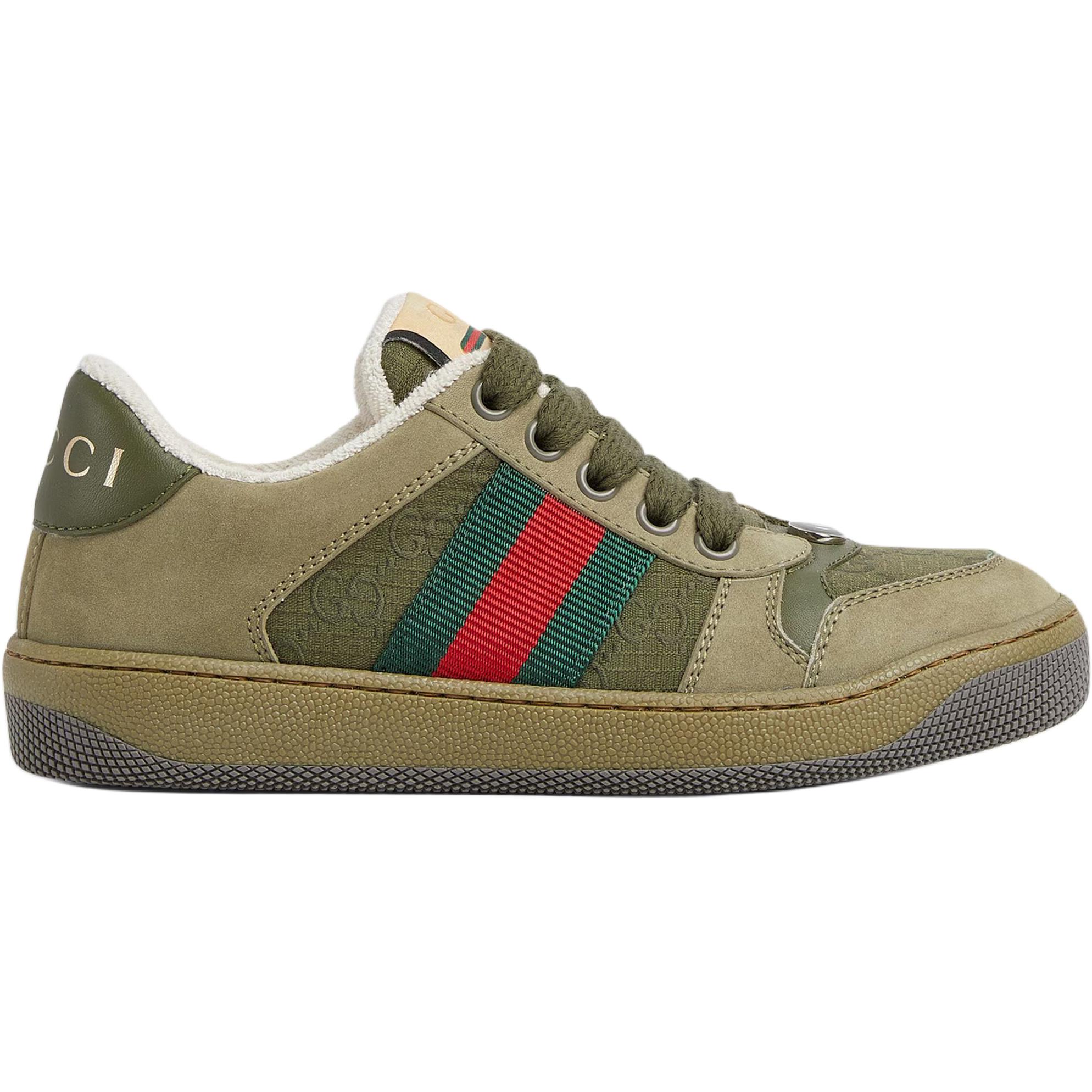 Детские кеды Gucci Screener (зеленые) — фото 2