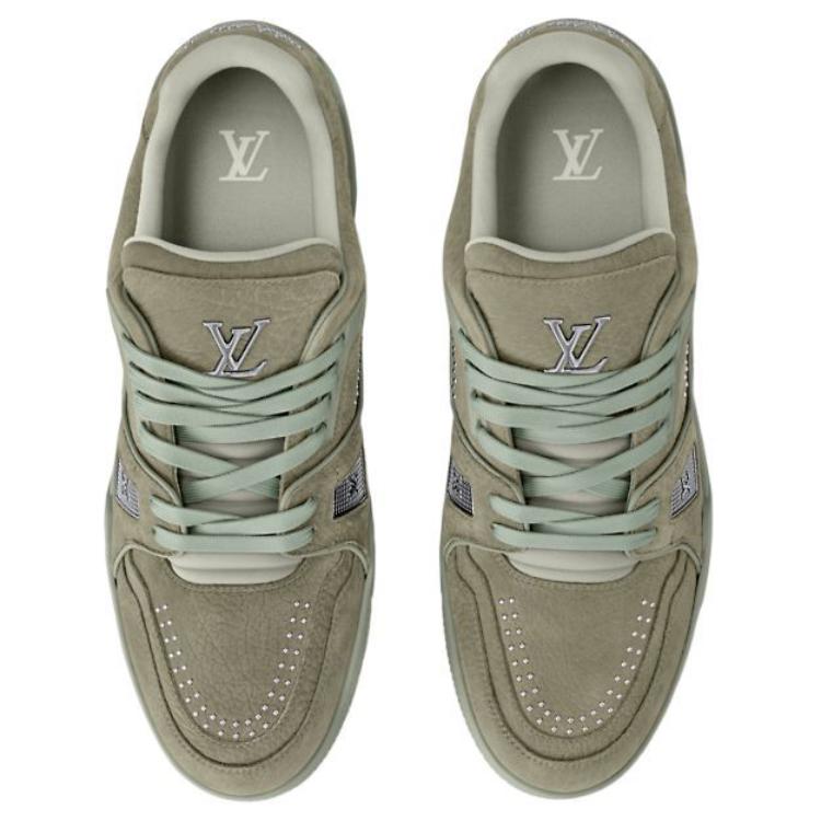 Мужские кроссовки Louis Vuitton Trainer (зеленый) — фото 4