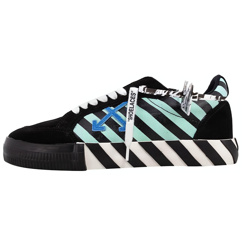OFF WHITE Vulc Low Black Blue Arrow