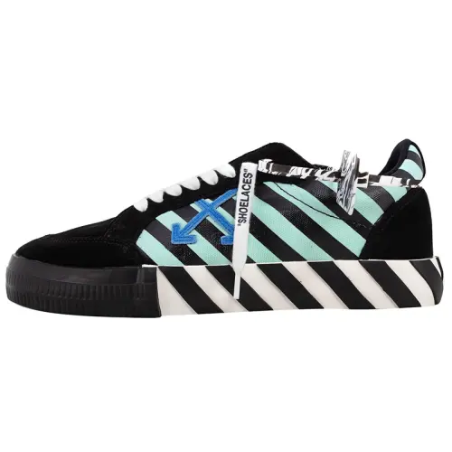 OFF WHITE Vulc Low Black Blue Arrow