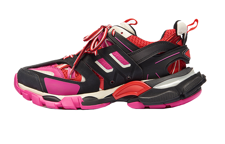 Женские кроссовки Balenciaga Track (черно-розовые) — фото 1