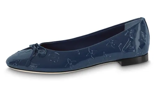 LOUIS VUITTON NINA Cow Leather Ballet Shoes Casual Shoes Women's Blue
