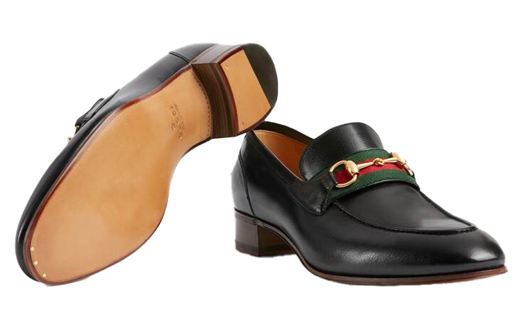 Мужские лоферы Gucci Horsebit (черные) — фото 5