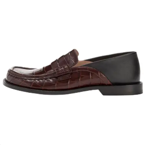 LOEWE Campo Cow Leather Casual Shoes 2cm Men's Brown