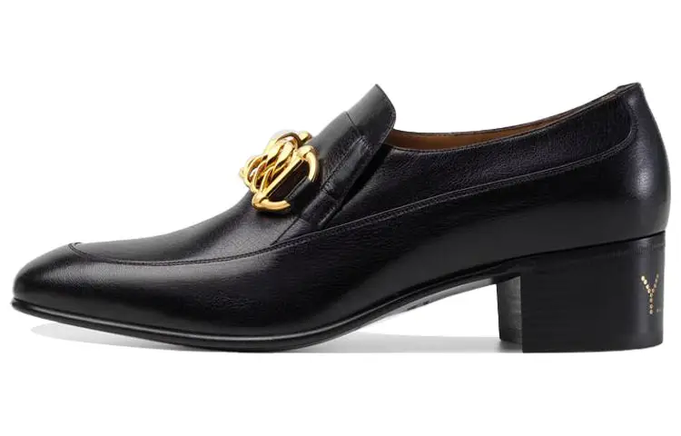 GUCCI 'Ice Lolly' Block Heel High Heels 5CM Men's Black