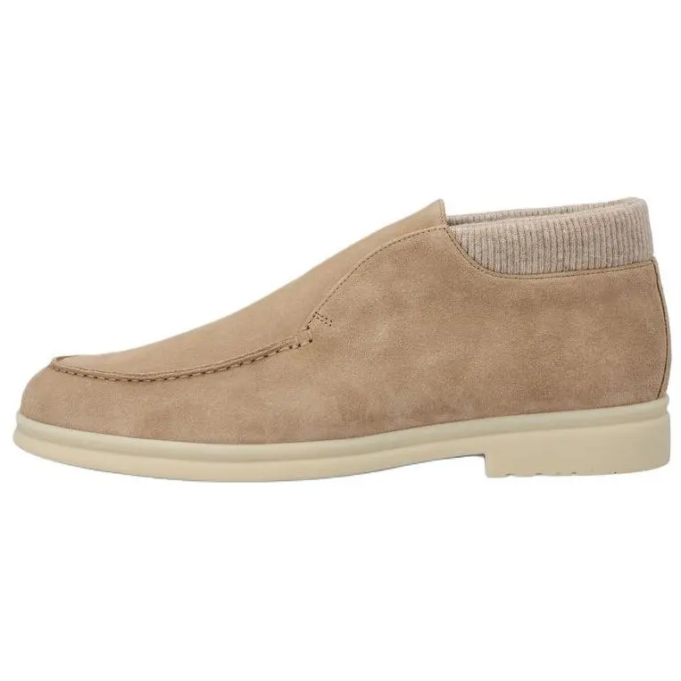 Loro Piana Open Wintery Walk Ankle Boots Men's Light Brown