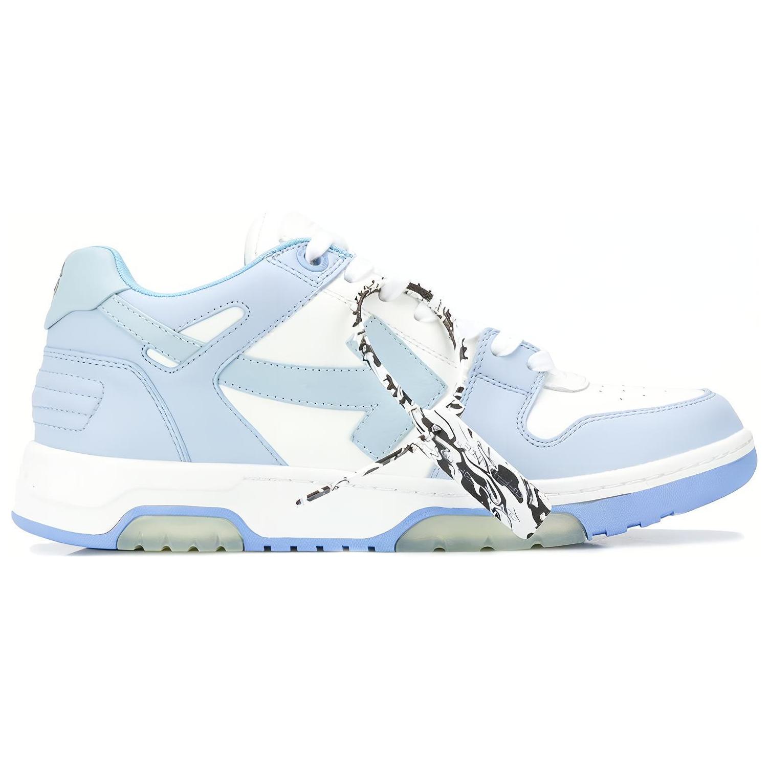 Мужские кеды OFF-WHITE Out Of Office (бело-синие) — фото 2