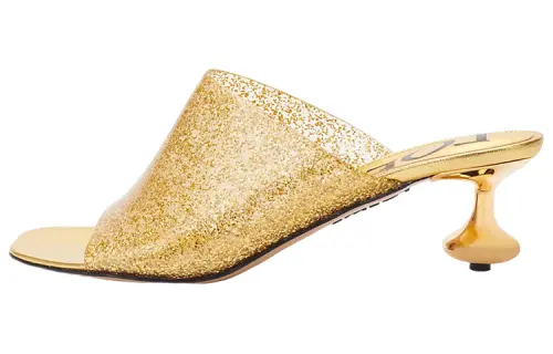 LOEWE Toy Slide Slippers 4.5cm Women's Transparent Gold