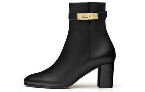 HERMES Saint Germain Ankle Boots Women's Black