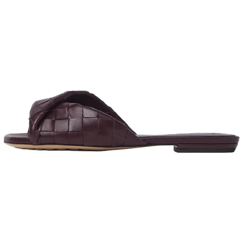 Bottega Veneta Slide Slippers Women's Brown Red