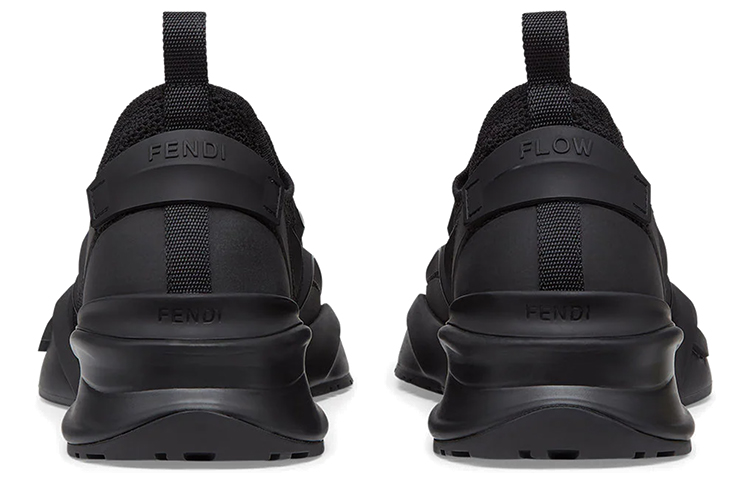 FENDI Flow Low top Sports Casual Shoes Men's Black