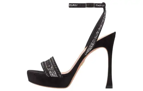 DIOR Dway One Strap Sandals 12cm Women's Black
