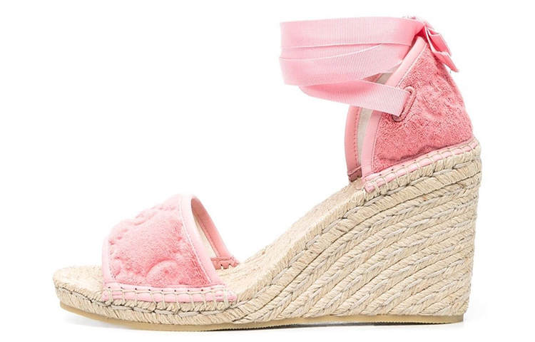 GUCCI Fabric One Strap Sandals 10.5cm Women's Pink