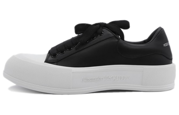 Мужские кеды Alexander McQueen Deck (черно-белые)