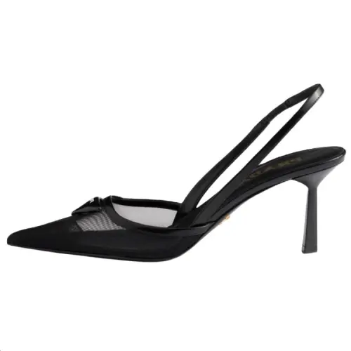 PRADA Slim Heel High Heels 7.5cm Women's Black