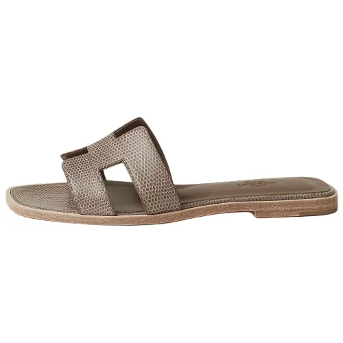 HERMES Oran Slide Slippers Women's Brown