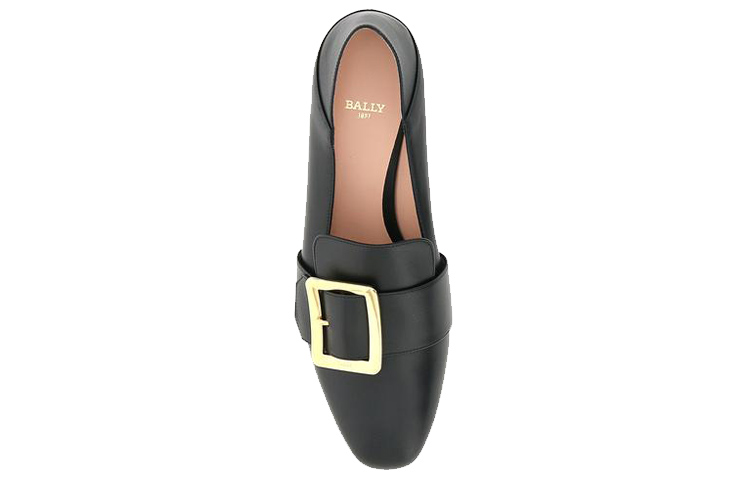 BALLY Leather Block Heel High Heels Women's Black